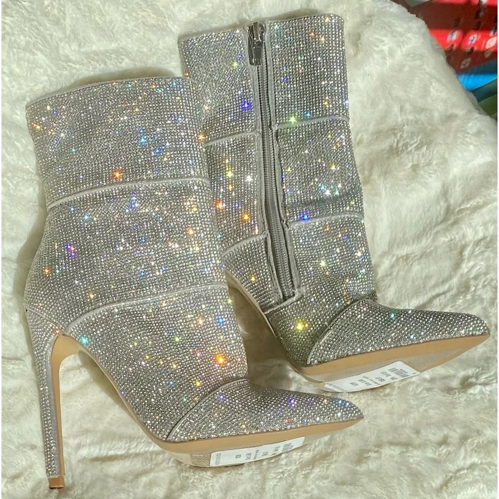Rhinestone Booties - Picture 1 of 2